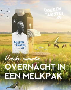 winactie slapen in een melkpak BnB